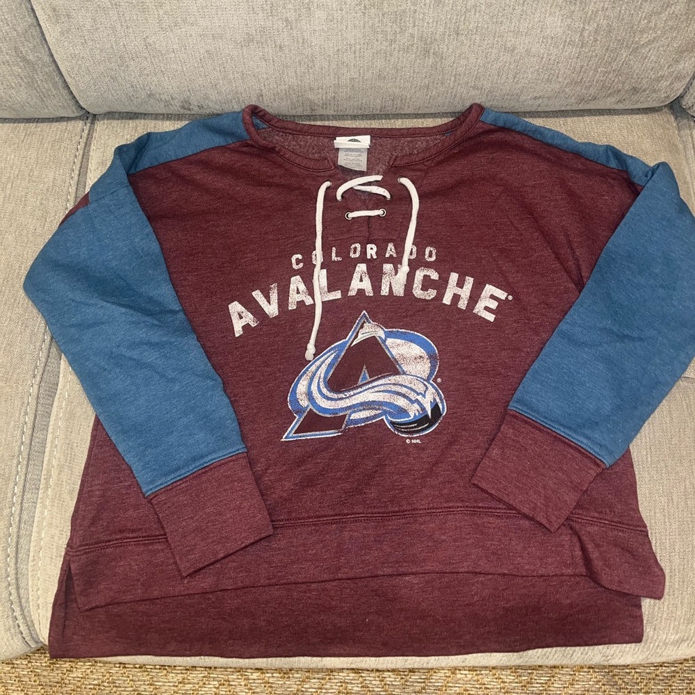 NHL Colorado Avalanche Maroon Lace-Up Hoodie